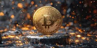 A vibrant illustration of Bitcoin mining rigs powered by solar energy, symbolizing the transition to sustainable practices in the crypto world